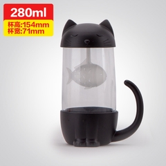 Cốc kèm túi lọc trà 300ml hình mèo