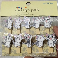 Bộ kẹp trang trí hình mèo 10c/ set