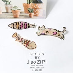 Kẹp tóc hình mèo nhựa acrylic