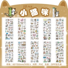 Bộ Sticker mèo (10 tấm nhỏ)
