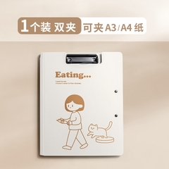 File kẹp tài liệu mèo và cô gái (4 mẫu)