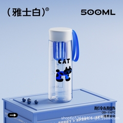 Bình nhựa đựng nước hình mèo 500ml