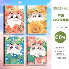 Sổ A7 mini hình mèo, bìa bọc cao su