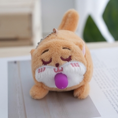 Móc khóa mèo bông thổi bong bóng