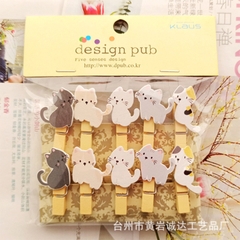 Bộ kẹp trang trí hình mèo 10c/ set
