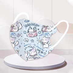 Khẩu trang trẻ em hình mèo màu sắc (set 10c)