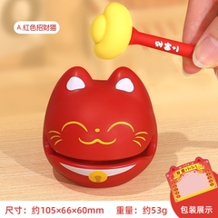 Gõ mini hình mèo mõ nhựa tiếng vang âm nhạc quà tặng trang trí bàn học bàn làm việc giảm stress