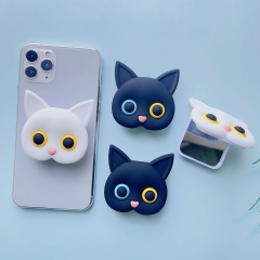 Pop dán điện thoại hình mèo silicon