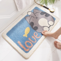 Thảm lông, cao su chống trượt hình mèo sz 40x60cm