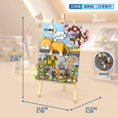 Bộ lego hình mèo vàng 787 chi tiết