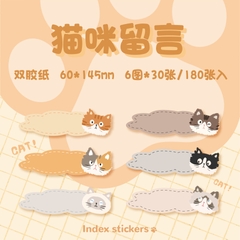 Giấy note nằm ngang hình mèo hài hước dễ thương