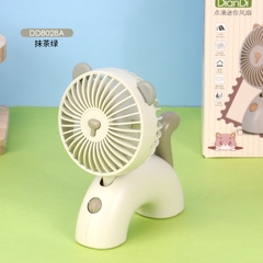 Quạt mini cầm tay hình mèo con có chân, cổng sạc usb màu tím