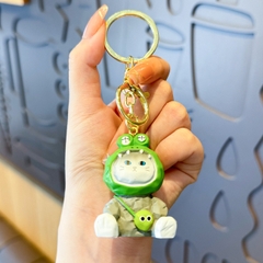 Móc khóa nhựa resin hình mèo đội mũ