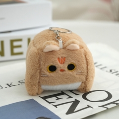 Móc khóa mèo bông hình vuông