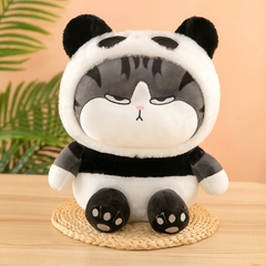 Mèo bông xám mặc đồ size 45cm