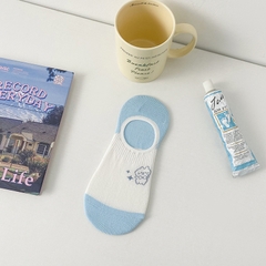 Tất lười chống trượt xanh trắng