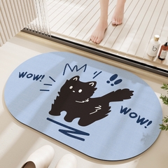 Thảm lông, cao su chống trượt hình mèo sz 40x60cm