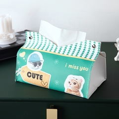 Túi da đựng giấy ăn hình mèo nhiều mẫu