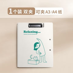 File kẹp tài liệu mèo và cô gái (4 mẫu)