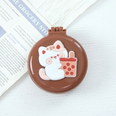 Lược tròn mini kèm gương hình mèo
