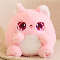 Mèo bông dễ thương sz35 cm màu trắng hồng