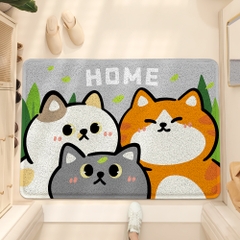 Thảm hình mèo dạng lưới chống trượt 45x75cm