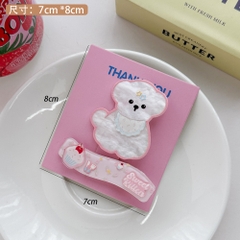 Bộ 2 kẹp tóc mái hình mèo và họa tiết