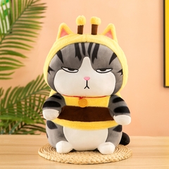 Mèo bông xám mặc đồ size 45cm