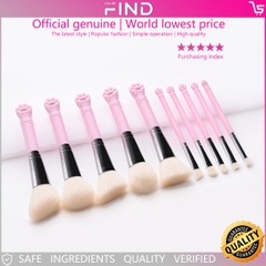 Set 10 cọ trang điểm tay cầm hình chân mèo FINDCOLOR