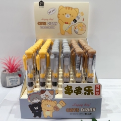 Bút gel bấm ruột bút chuỗi mèo
