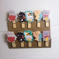 Bộ kẹp trang trí hình mèo 10c/ set