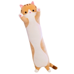 Mèo bông xám trắng dạng gối ôm 110cm