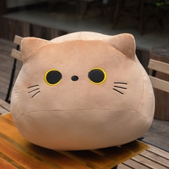 Thú nhồi bông mặt mèo màu nâu sz 30cm
