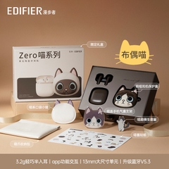 Bộ tai nghe bluetooth kèm case, gương, pin cài hình mèo