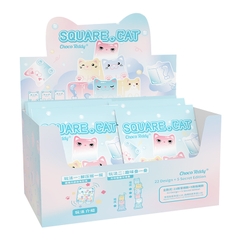 Blindbox khối vuông hình mèo - version 2 (1 gói 5 con)