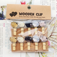 Bộ kẹp trang trí hình mèo 10c/ set