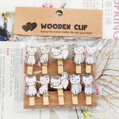Bộ kẹp trang trí hình mèo 10c/ set