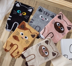 Tất cổ ngắn tổng hợp in hình mèo