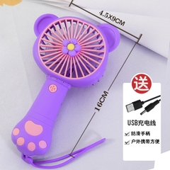 Quạt mini cầm tay hình tai và chân mèo, cổng sạc usb