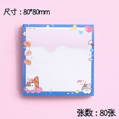 Giấy note mèo hình vuông màu tím