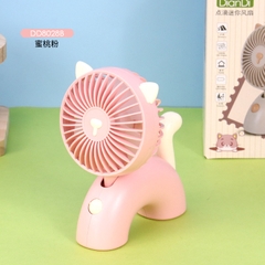 Quạt mini cầm tay hình mèo con có chân, cổng sạc usb