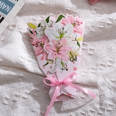 Thiệp mừng hoa cắt 3D