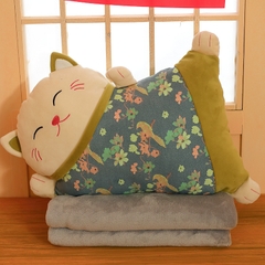Mèo bông mặc áo hoa 55cm