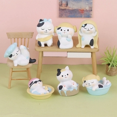 Blind box mèo tắm màu xanh (6H)