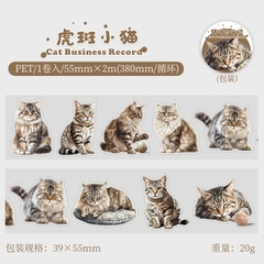 Sticker dạng cuộn hình mèo mèo 55mm*2m