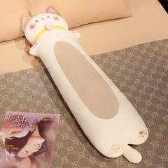 Gối ôm hình mèo màu trắng cafe sz 70cm