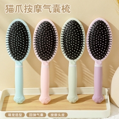 Lược chải tóc có đệm khí tay cầm hình chân mèo