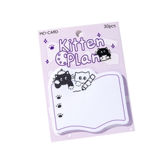 Giấy note hình mèo đen nền nhiều màu