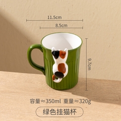 Cốc hình mèo trên miệng cốc 350ml