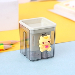 Gọt bút chì màu xám hình mèo vàng